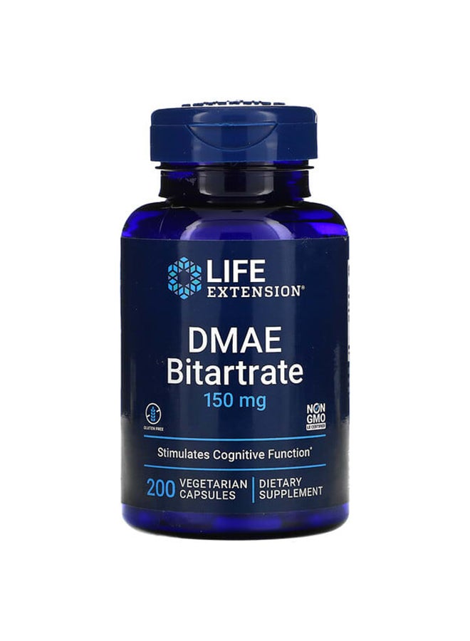 لايف إكستنشن مكمل غذائي من بيطرطرات ثنائي ميثيل أمينو إيثانول 150 ملجم - 200 كبسولة - Image 1