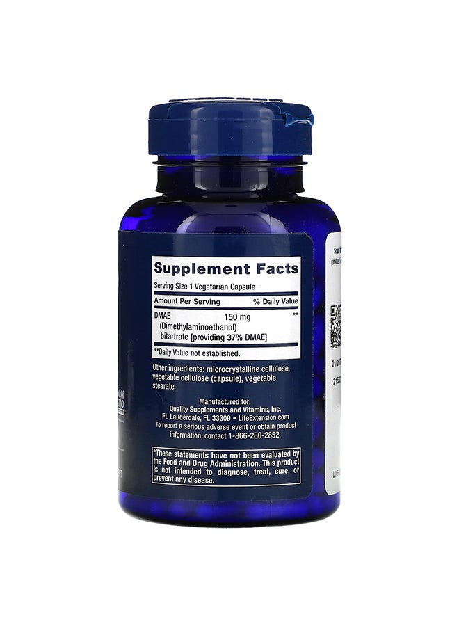 لايف إكستنشن مكمل غذائي من بيطرطرات ثنائي ميثيل أمينو إيثانول 150 ملجم - 200 كبسولة - Image 2