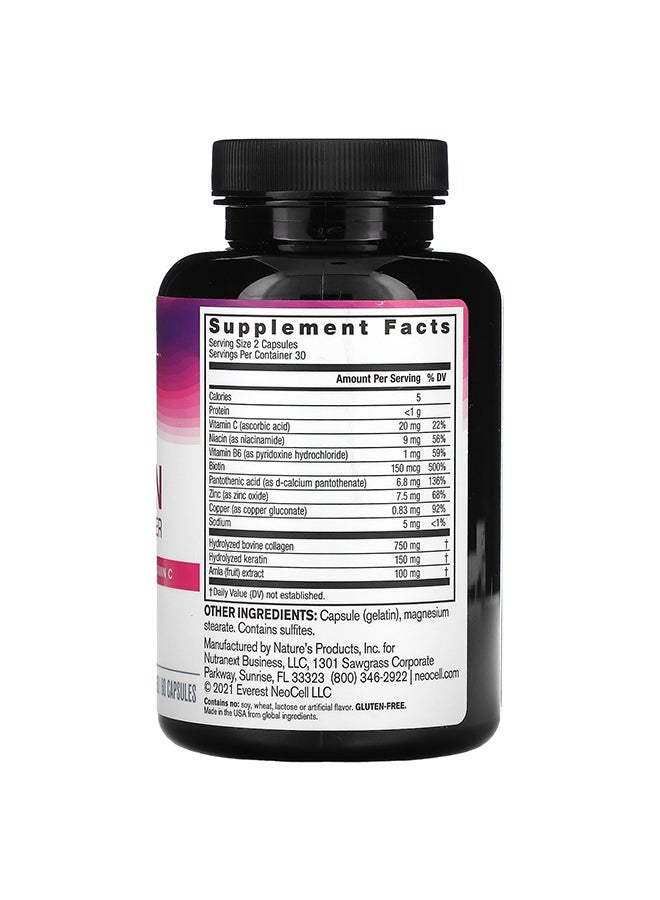 NEOCELL Keratin Hair Volumizer Dietary Supplement - 60 Capsules - Image 2