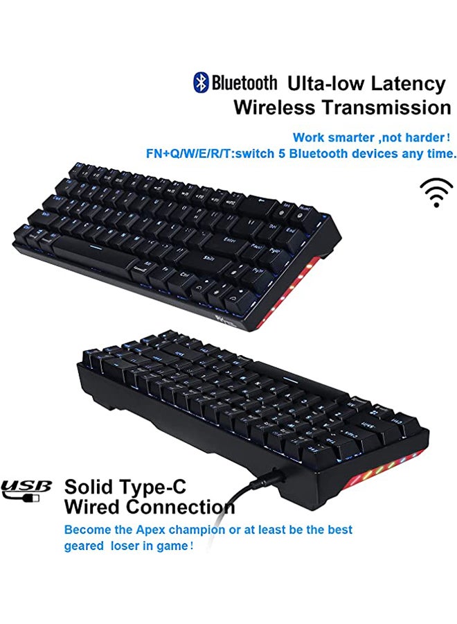 Royal Kludge - RK71 Dual - Mode Hot Swapable RGB Mechanical Gaming Keyboard Red Switch - Image 1