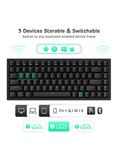 Royal Kludge RK84 Tri - Mode Hot Swapable RGB Mechanical Gaming Keyboard Blue Switch  - Image 4
