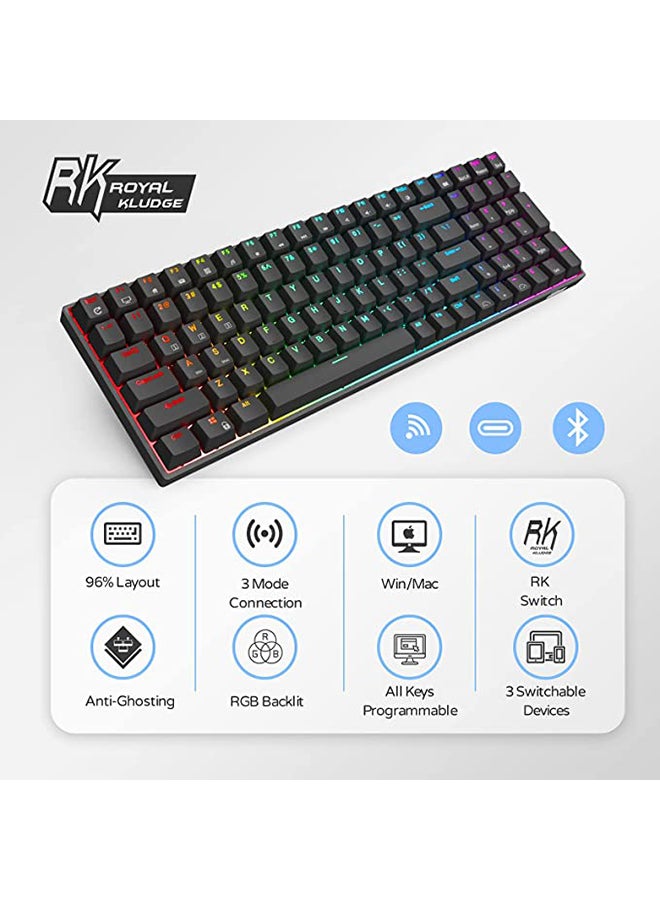 RK100 Tri - Mode Hot Swapable RGB Mechanical Gaming Keyboard Blue Switch - v1658294334/N53336537A_2