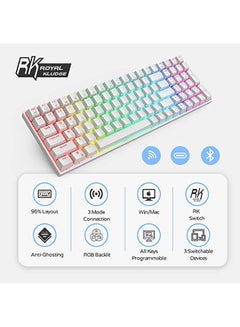 Royal Kludge RK100 Tri - Mode Hot Swapable RGB Mechanical Gaming Keyboard Blue Switch  - Image 2
