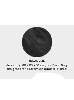 Comfy Solid Multi-Purpose Bean Bag With Polystyrene Filling Black 80x80x50cm  - Image 3