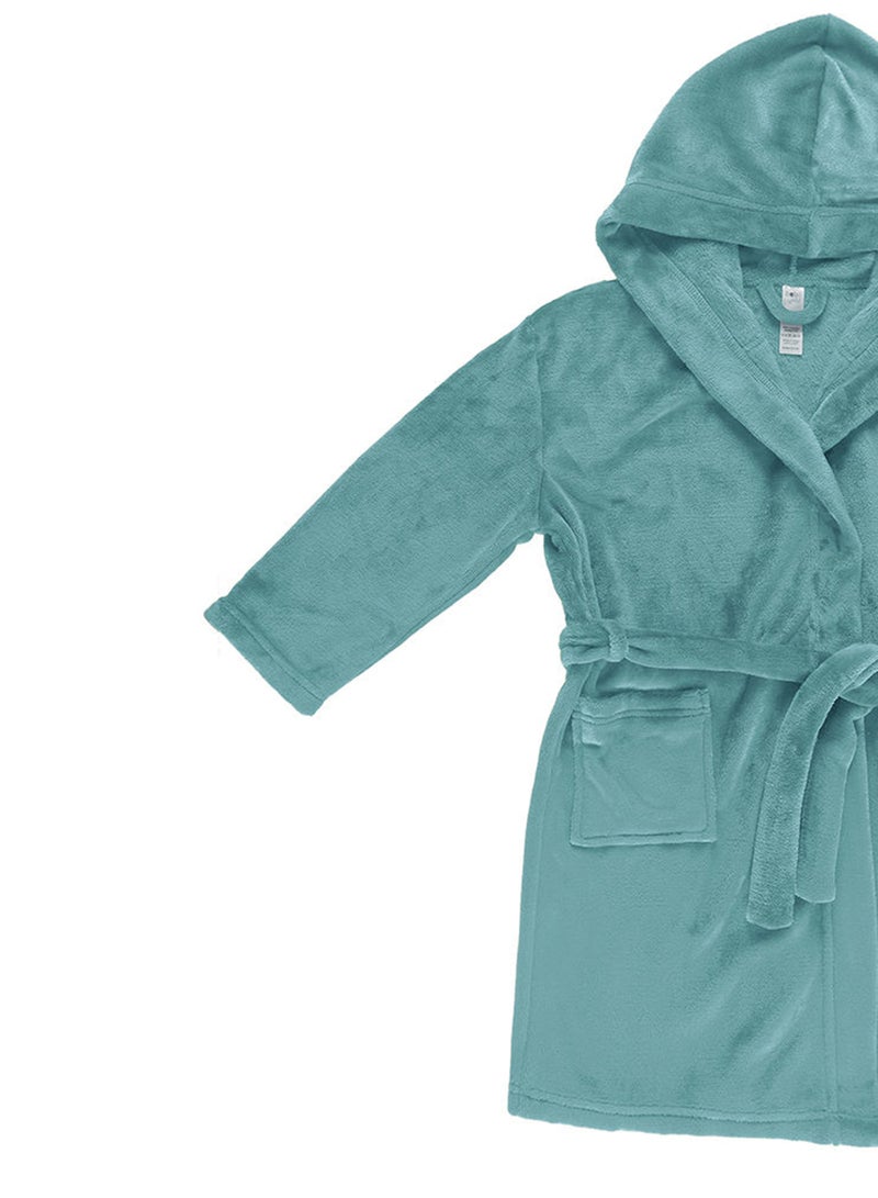 بيبي مجموعة مناشف الحمام للأطفال من بيبي - 240 جرام في المتر المربع 100% قطن - لون أزرق - خفيفة الوزن - بغطاء للرأس مريح للأطفال - للبنات والأولاد - قطعة واحدة باللون الأزرق النيلي الأزرق أزرق نيلي - Image 5