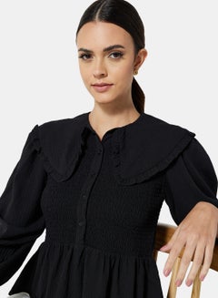 GHOSPELL Ruffle Trimmed Top Black  - Image 3
