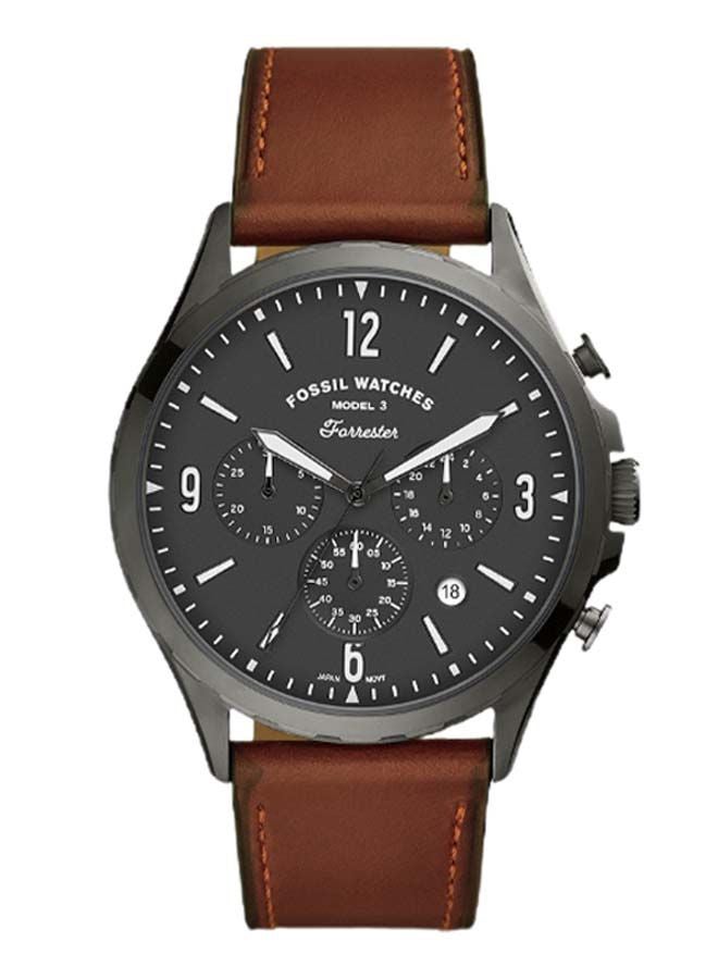 FOSSIL - Men's Forrester Chrono Water Resistance Leather Chronograph Watch FS5815 - Image 1