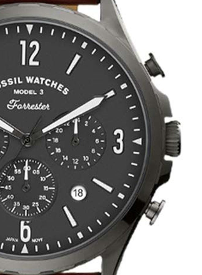FOSSIL - Men's Forrester Chrono Water Resistance Leather Chronograph Watch FS5815 - Image 1