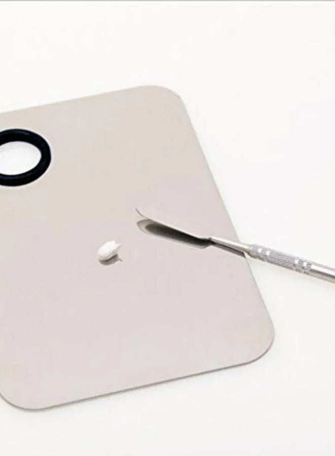 لوح مستحضرات تجميل مع أداة مزج أسود/ فضي - Image 2