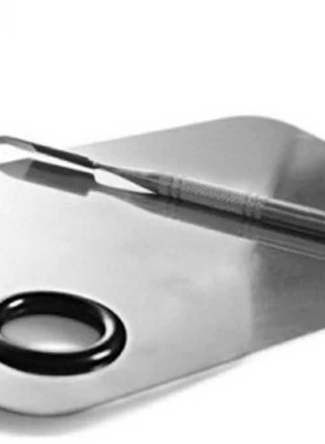 لوح مستحضرات تجميل مع أداة مزج أسود/ فضي - Image 3