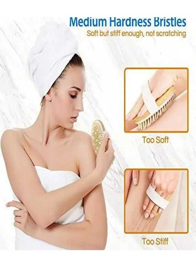 Exfoliating Bath Back Scrubber Beige/White - Image 2