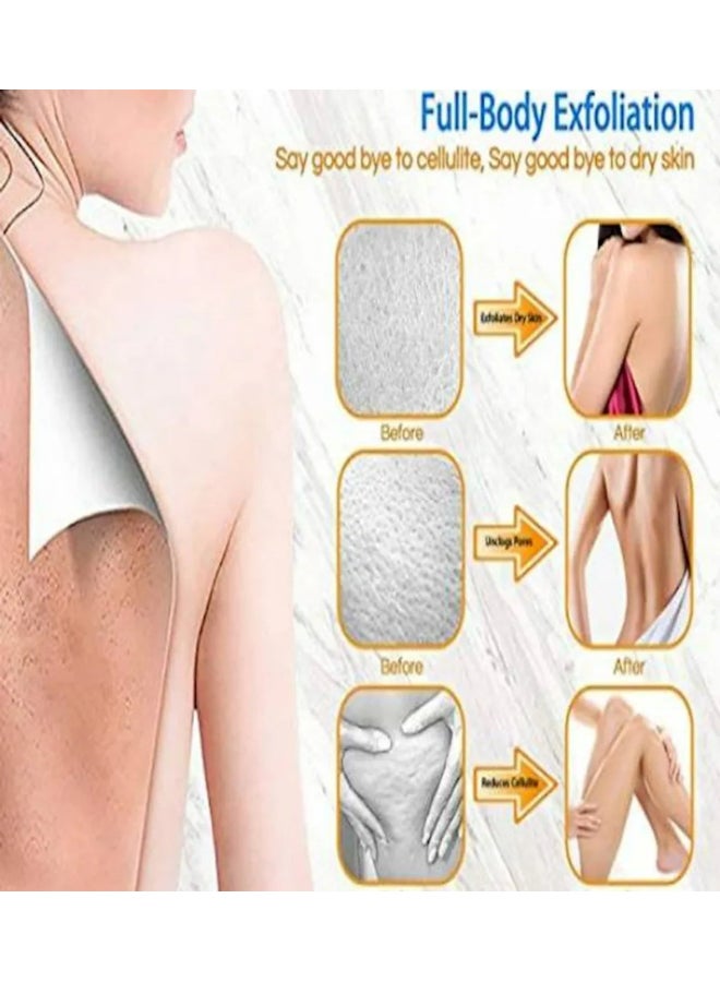 Exfoliating Bath Back Scrubber Beige/White - Image 4