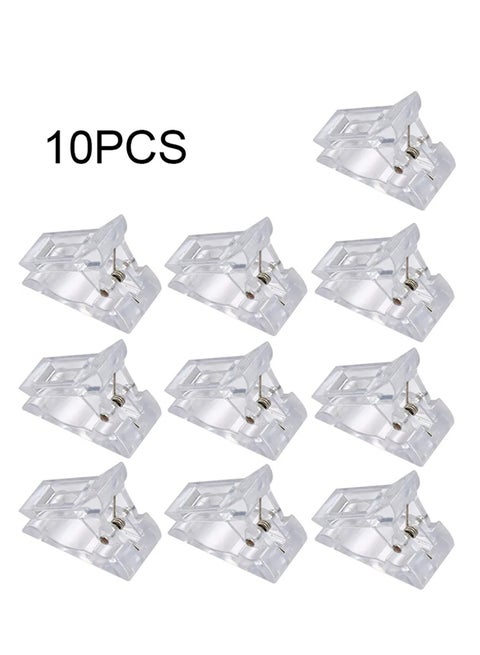 10 Piece Transparent Nail Gel Quick Building Nail Tip Clips Transparent