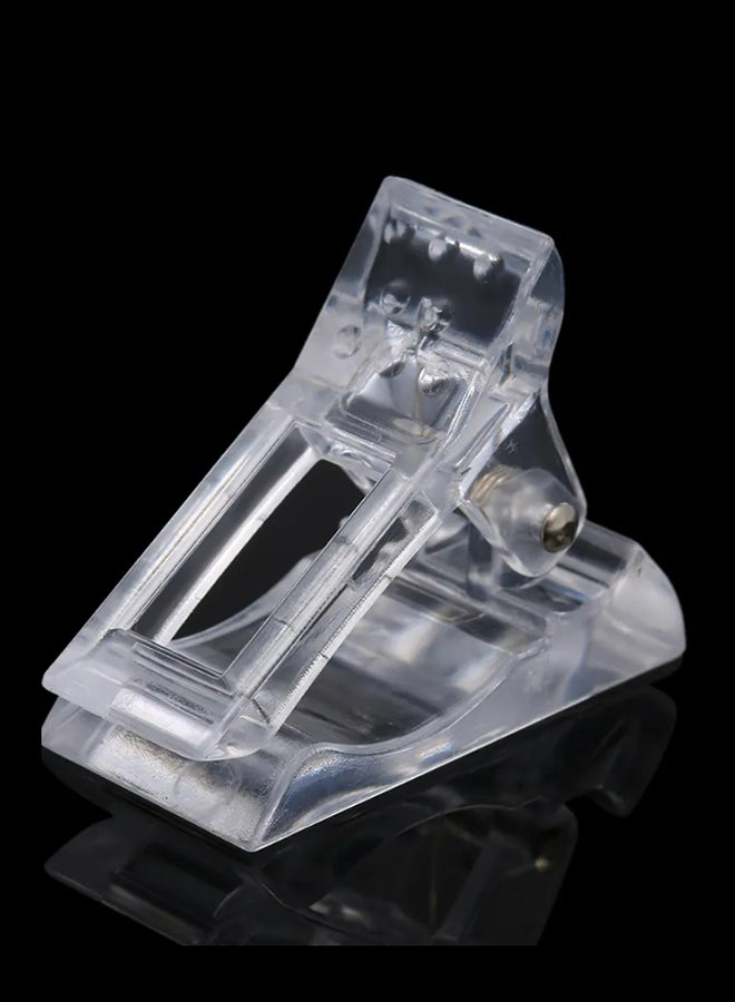 طقم مشابك أظافر جل شفافة سريعة التركيب من 10 قطع شفاف - Image 2