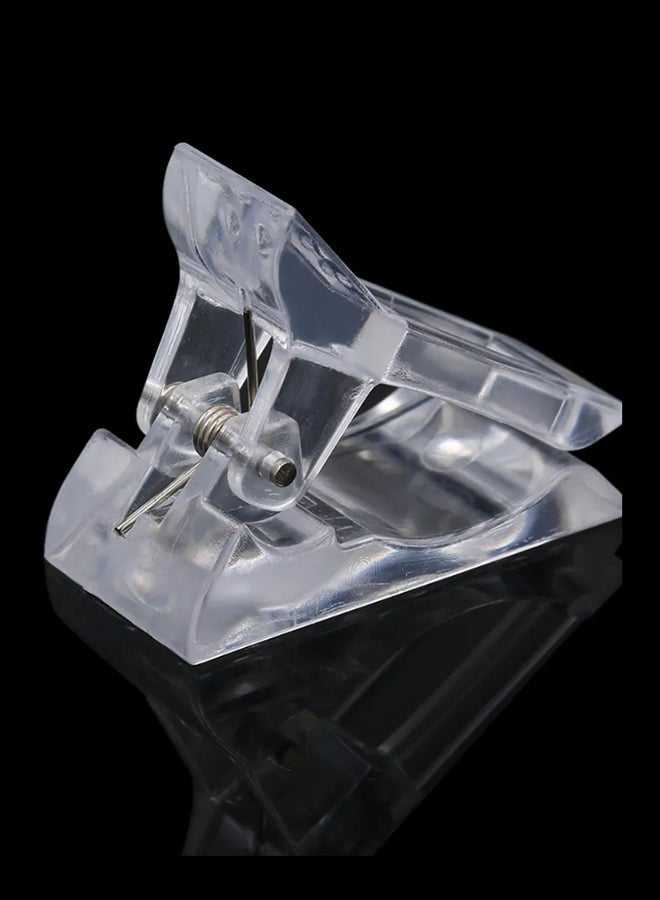 طقم مشابك أظافر جل شفافة سريعة التركيب من 10 قطع شفاف - Image 4