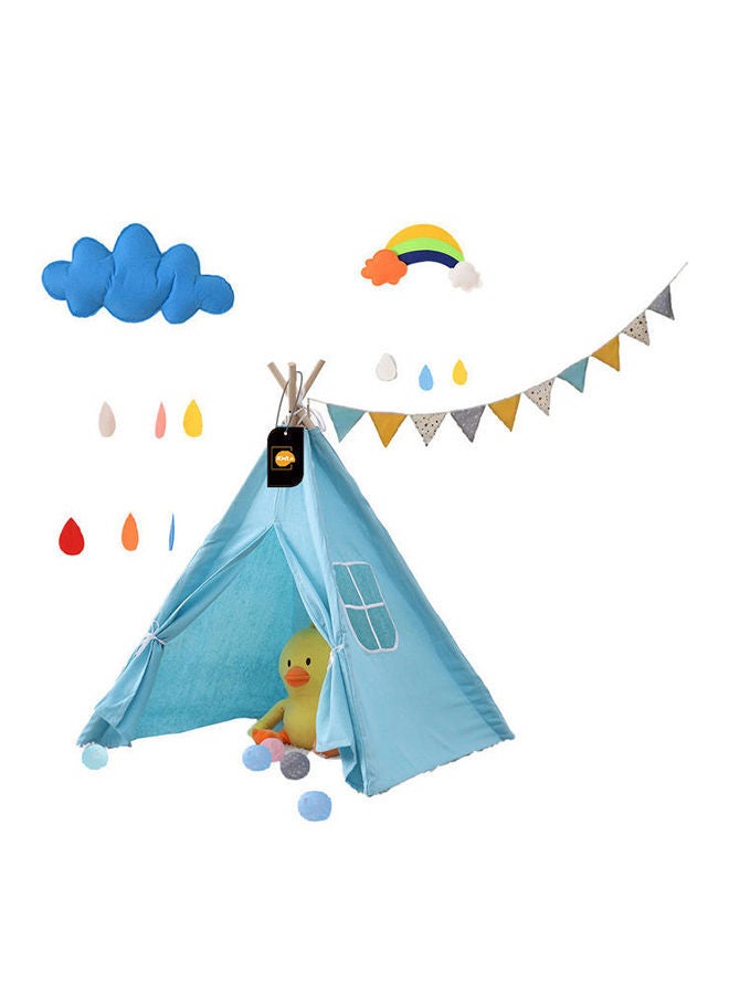 Kidle Portable Cotton Carva Teepee Indoor Kids Tent 100x100x110cm - Image 1