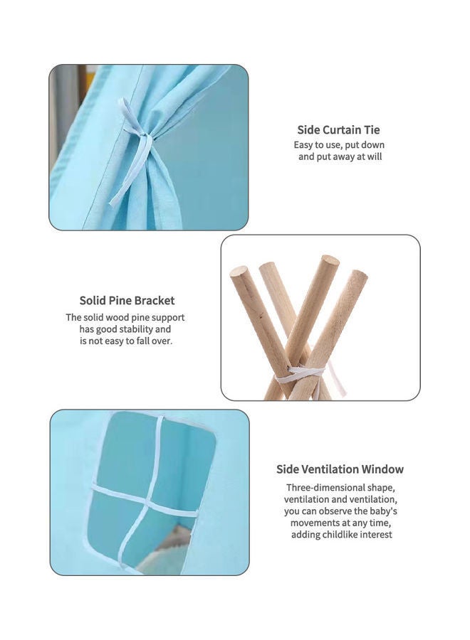 Kidle Portable Cotton Carva Teepee Indoor Kids Tent 100x100x110cm - Image 5