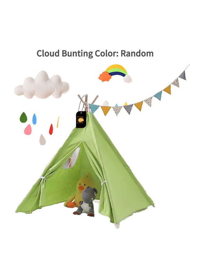 كيدل خيمة لعب كارفا بتصميم مخروطي محمولة من القطن الهندي للعب في الأماكن الداخلية 100x100x110سم - Image 2