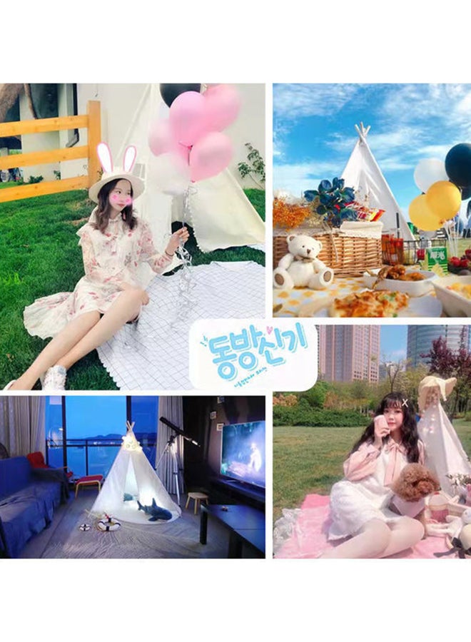 كيدل خيمة لعب كارفا بتصميم مخروطي محمولة من القطن الهندي للعب في الأماكن الداخلية 100x100x110سم - Image 4