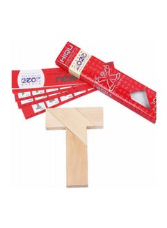 Kidle T-word Educational Wooden Classic Tangram Variety Building Block Toy 22.5x4x1.3cm  - Image 2