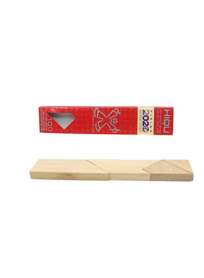 Kidle T-word Educational Wooden Classic Tangram Variety Building Block Toy 22.5x4x1.3cm  - Image 3