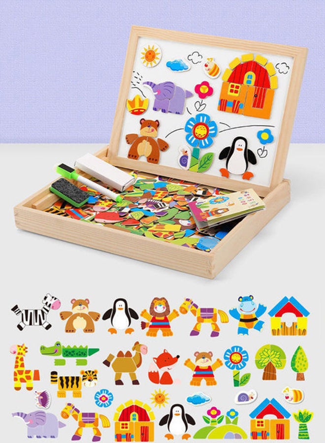 Wooden Magnetic Board Puzzle Game Toy 30x23.5x4cm - v1658386439/N53335886A_4