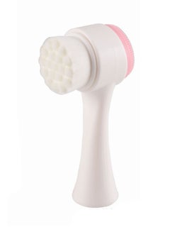 Dual-Action Silicone Facial Cleansing Brush White 13 x 6cm