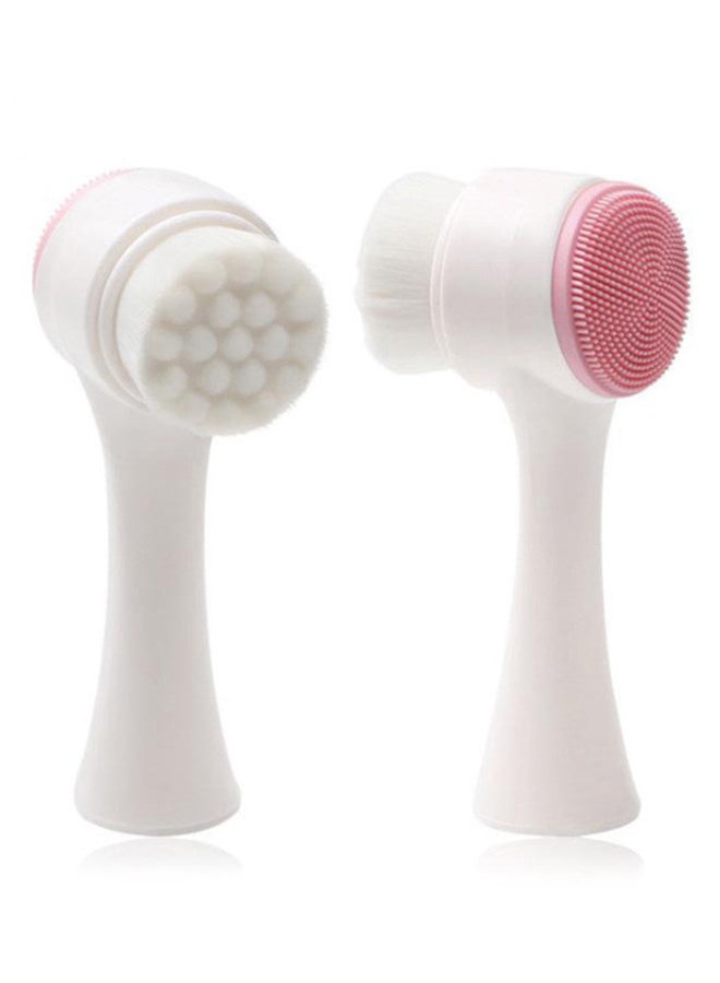 Aila - Dual-Action Silicone Facial Cleansing Brush White 13 x 6cm - Image 1