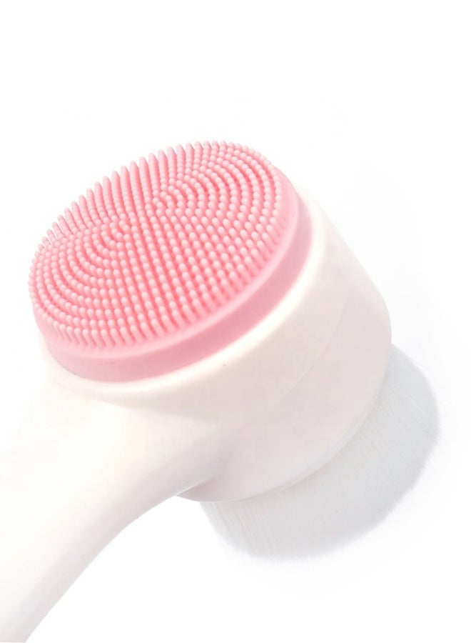 Aila - Dual-Action Silicone Facial Cleansing Brush White 13 x 6cm - Image 1