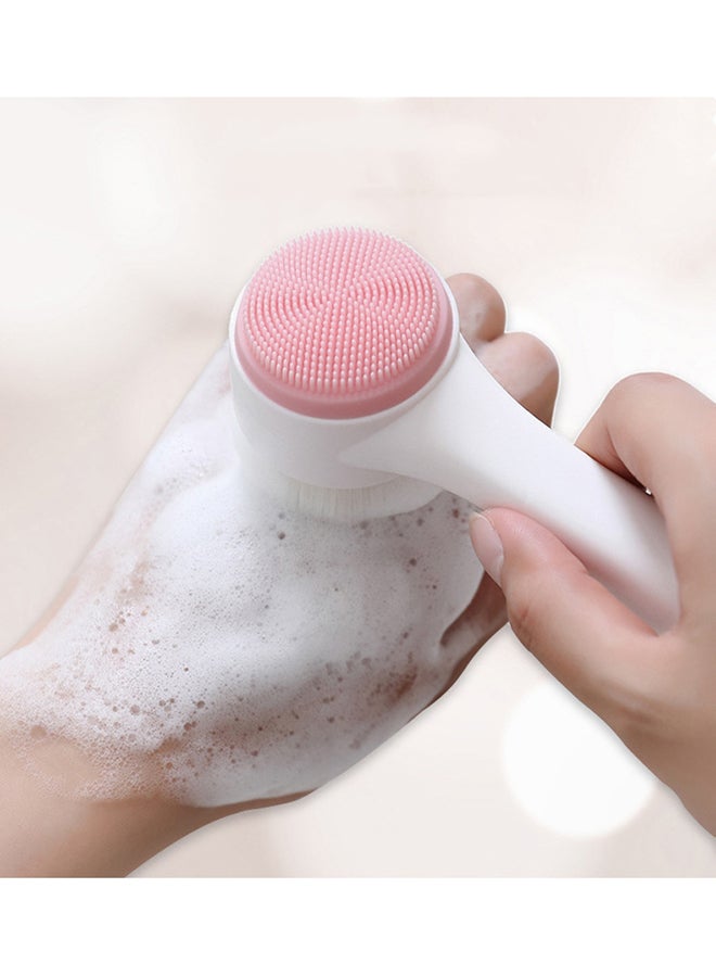 Aila - Dual-Action Silicone Facial Cleansing Brush White 13 x 6cm - Image 1