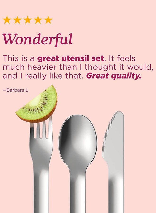 ZOKU 4-Piece Shark Pocket Utensil Set Blue 4.6x2.8x17cm  - Image 5
