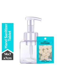 Generic Pack Of 10 Hand Sanitizer Tablet With Bottle White/Clear 14x7x7centimeter  - Image 1