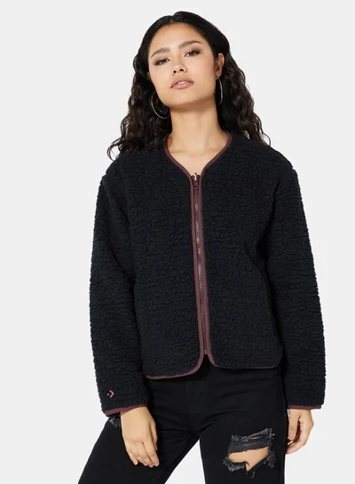 كونفرس Reversible Sherpa Quilted Jacket Black