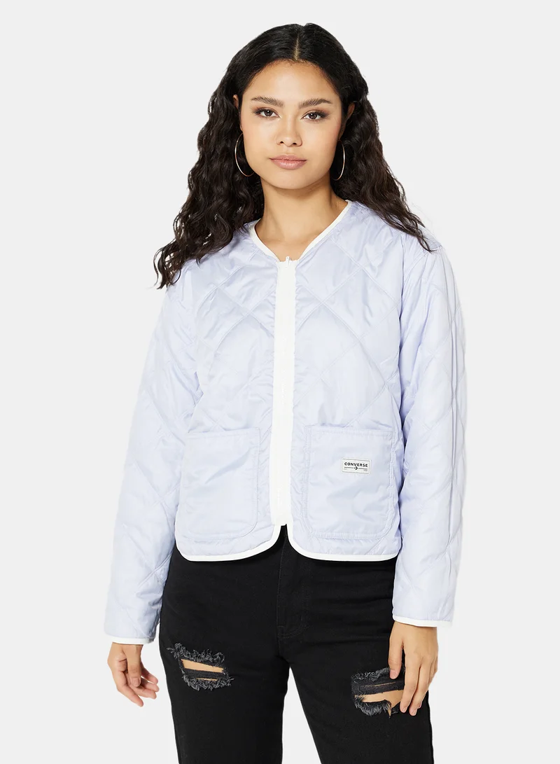 كونفرس Reversible Sherpa Quilted Jacket Beige
