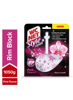 Wc Net Style Crystal Flowers Rim Block Pink 36.5grams  - Image 1