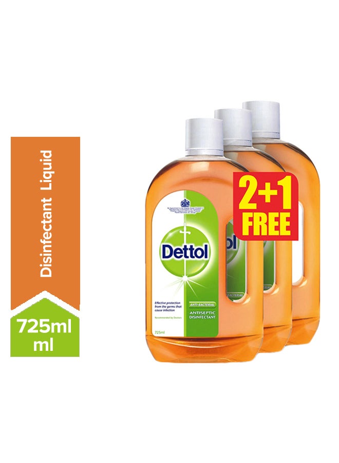 Dettol Anti-Bacterial Antiseptic Disinfectant Cleaner Pack of 3 Light Brown 3x725ml  - Image 1