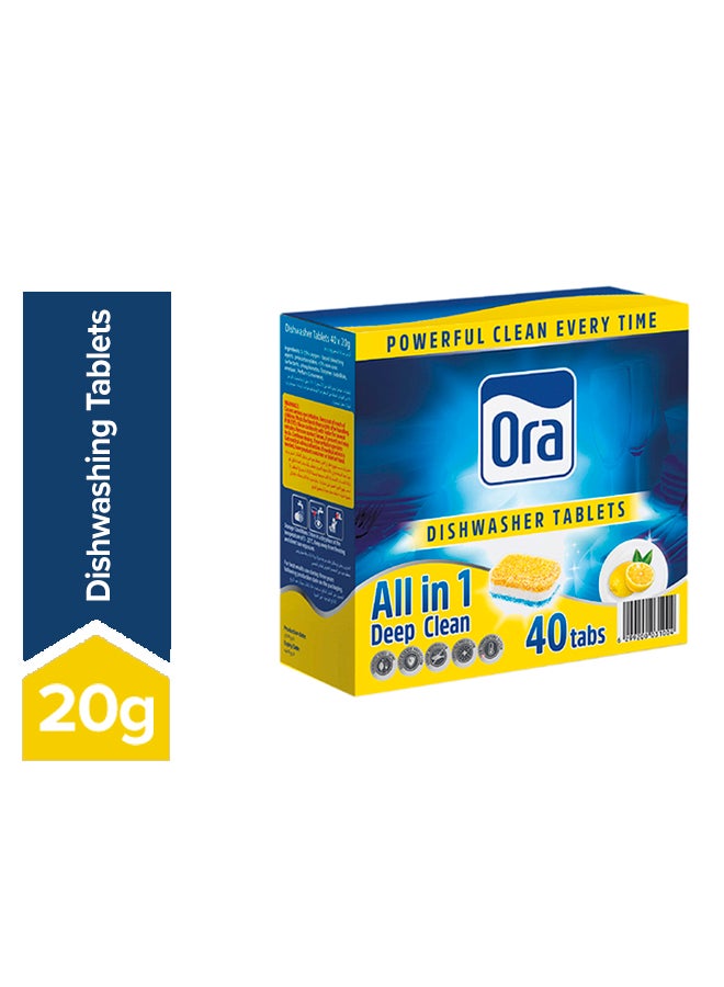 Ora Viva Dishwasher Tablets 40 Piece 20grams - Image 1