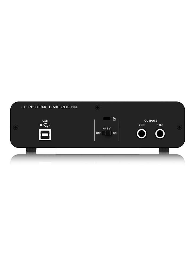 behringer - Behringer U-Phoria Umc 202Hd 2x2 USB Audio Interface, Audio-Technica AT2020 & Cable Xlr 4655429242 Black/Grey/White 4655429242 Black/Grey/White - Image 1