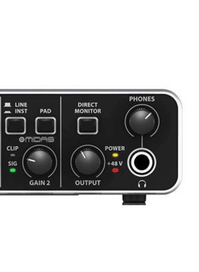 behringer - Behringer U-Phoria Umc 202Hd 2x2 USB Audio Interface, Audio-Technica AT2020 & Cable Xlr 4655429242 Black/Grey/White 4655429242 Black/Grey/White - Image 1