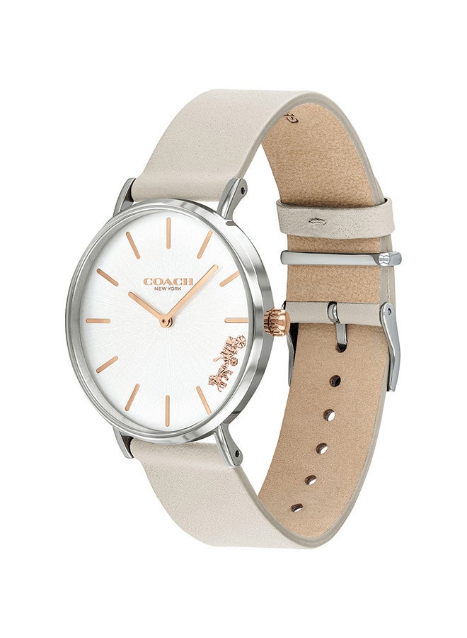 كوتش ساعة بيري بقرص أبيض فضي - طراز 14503116 للنساء - Image 2