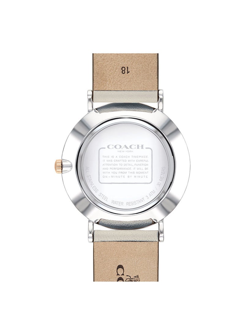 كوتش ساعة بيري بقرص أبيض فضي - طراز 14503116 للنساء - Image 3