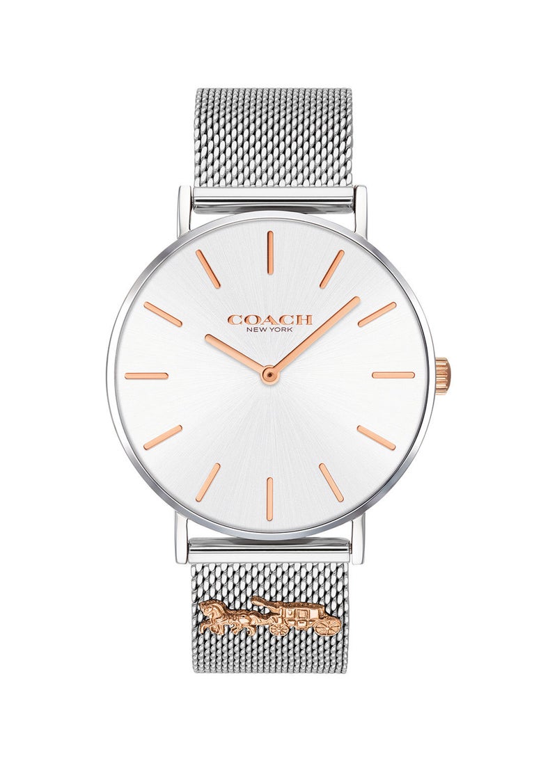 COACH Women's Perry  Silver White Dial Watch - 14503336 - Image 1