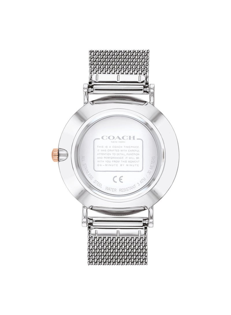 COACH Women's Perry  Silver White Dial Watch - 14503336 - Image 3