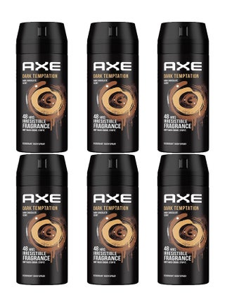 Pack Of 6 Dark Temptation Deodorant Body Spray 150x6ml - v1658476216/N31922484A_1