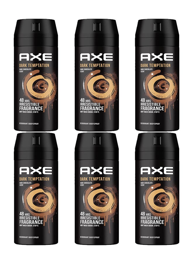 Axe - Pack Of 6 Dark Temptation Deodorant Body Spray 150x6ml - Image 1