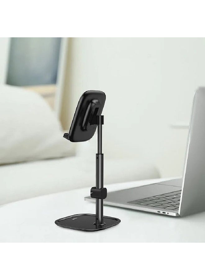 Baseus Universal Mobile Phone Stand Holder Aluminum Alloy Desktop Stand for iPhone, Samsung, iPad, Xiaomi, Tablet Black  - Image 3