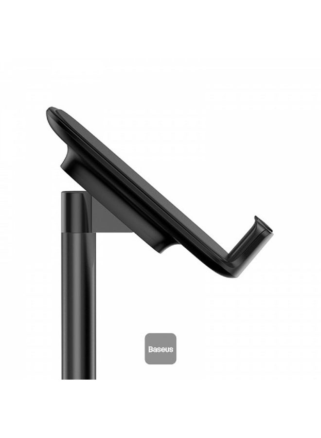 Baseus Universal Mobile Phone Stand Holder Aluminum Alloy Desktop Stand for iPhone, Samsung, iPad, Xiaomi, Tablet Black  - Image 5