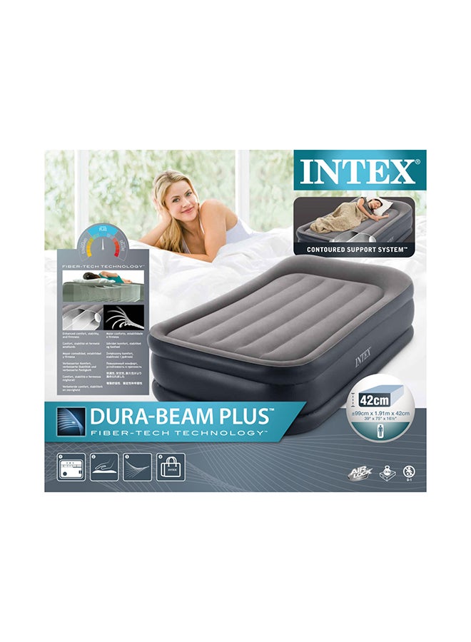 INTEX - Durabeam Plus Series Deluxe Pillow Rest Raised Air Mattress  99X191X42Cm Multicolour 99x191x42cm - Image 1