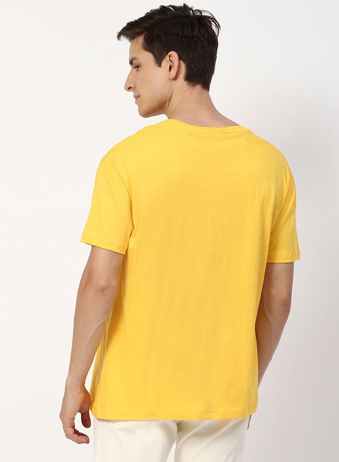 قوة تيشيرت بقبة عنق مدورة كادميوم أصفر - Image 2