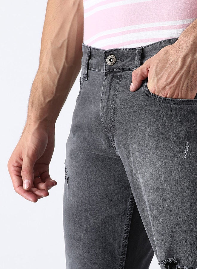 ABOF - Slim Fit Jeans Grey - Image 1